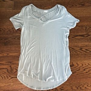 Short sleeved grey tee shirt